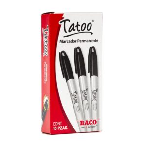 MARCADOR PERMANENTE BACO TATOO NEGRO