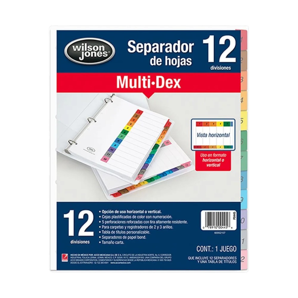 [ACCP0445] SEPARADOR ACCO MULTIDEX COMPLETE 12 DIV.