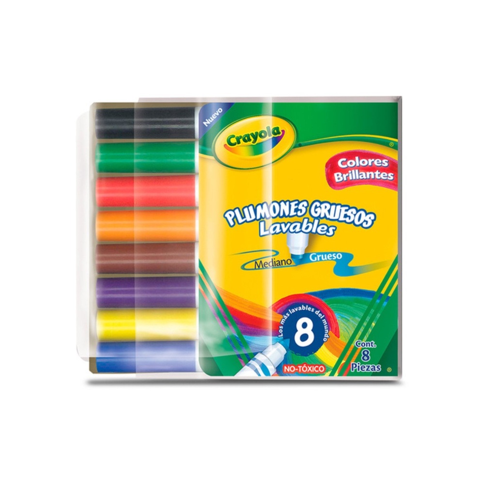 [0110008007808] MARCADORES CRAYOLA LAVABLE GRUESO C/8