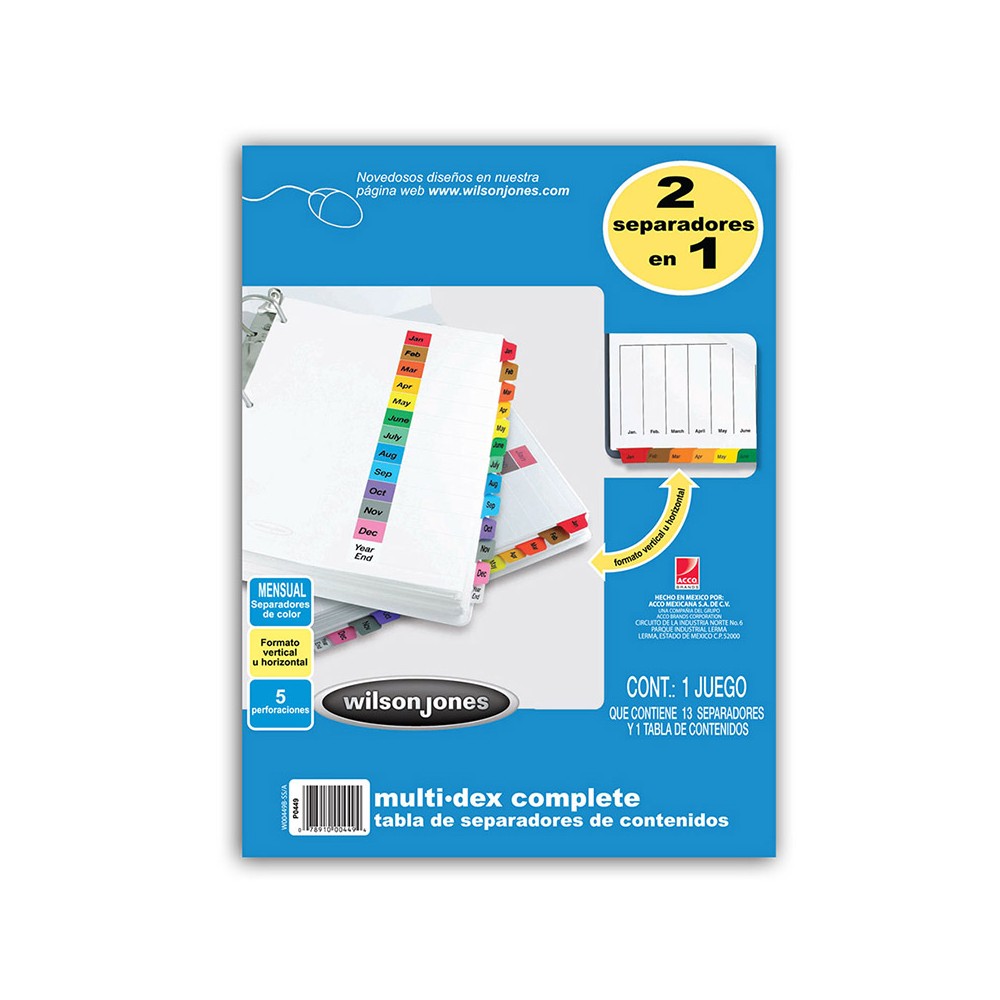 [ACCP0444] SEPARADOR ACCO MULTIDEX COMPLETE 10 DIV.