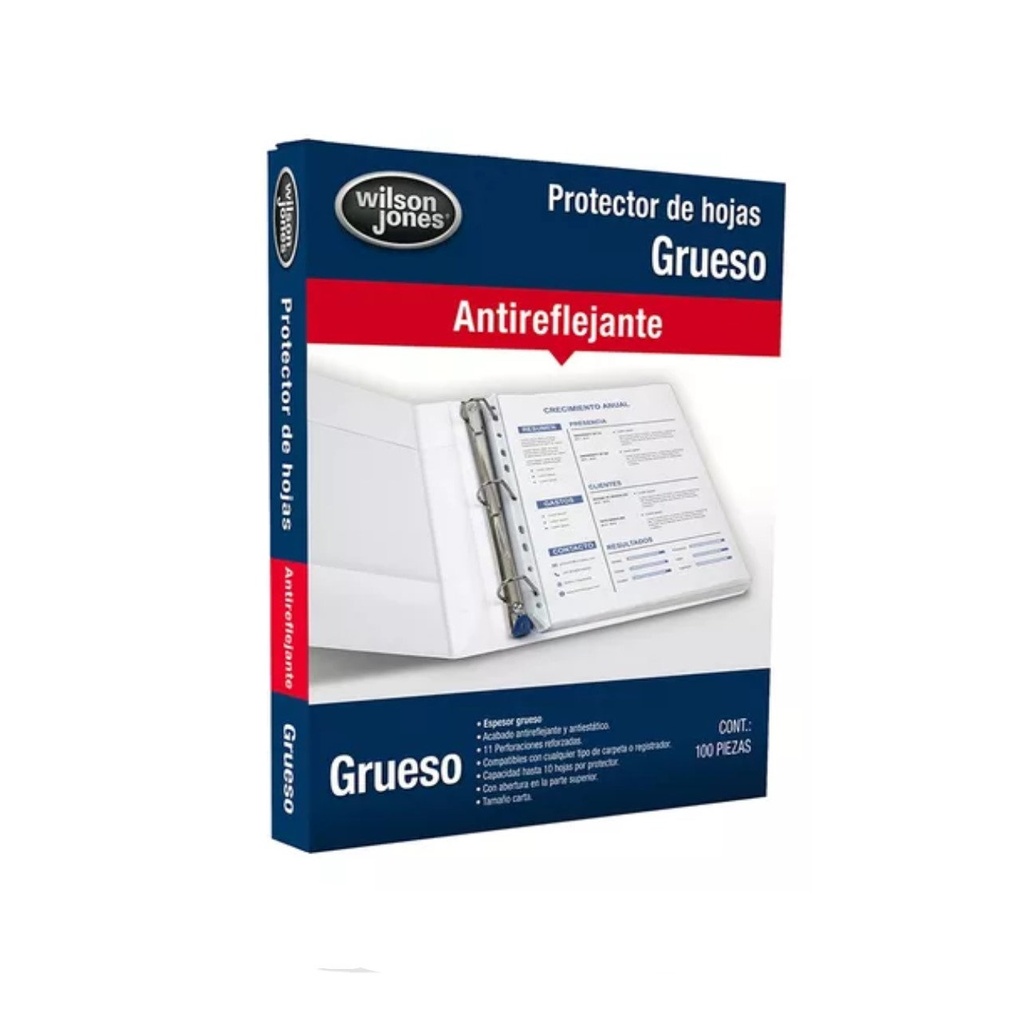 [ACCP0572] PROTECTOR DE HOJAS WILSON JONES PAQ C/100 PZAS