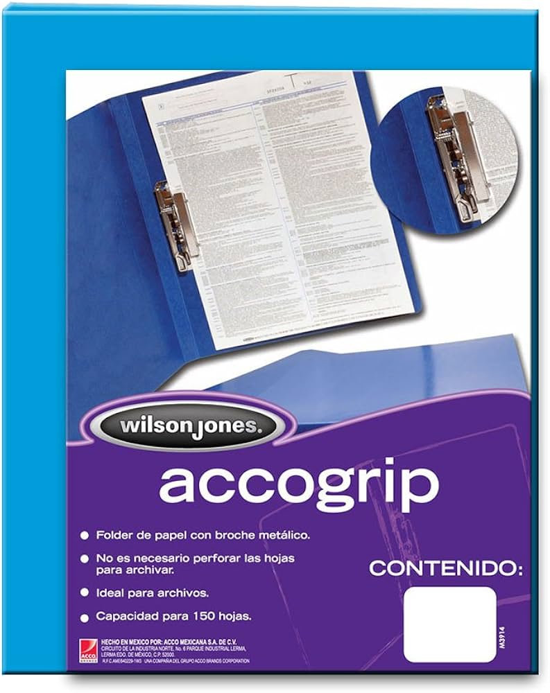 ACCOGRIP T/C NP AZUL CLARO C/4PZA
