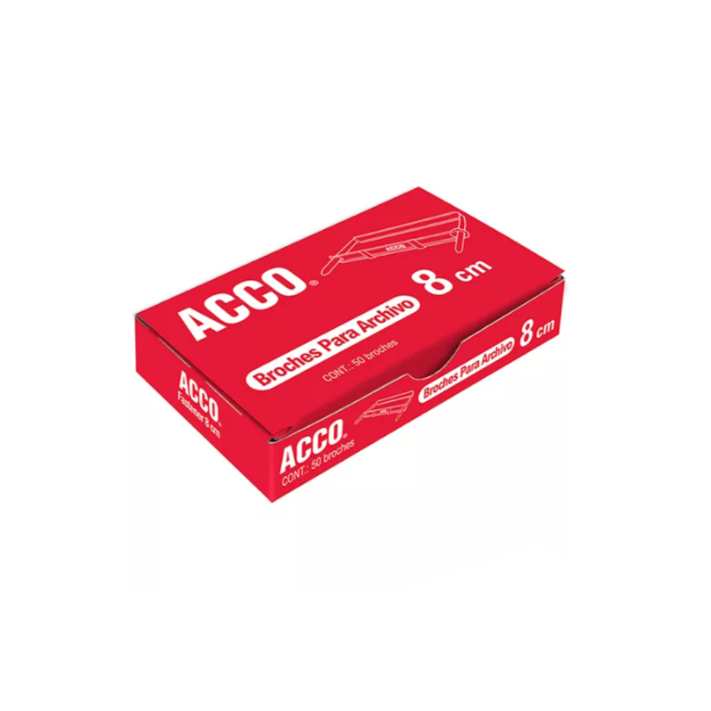 BROCHE ACCO PARA ARCHIVO 8CM C/50PZAS