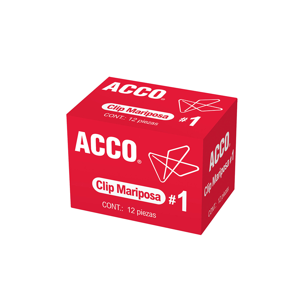 [ACCP1710] CLIP ACCO MARIPOSA #1 C/12PZAS