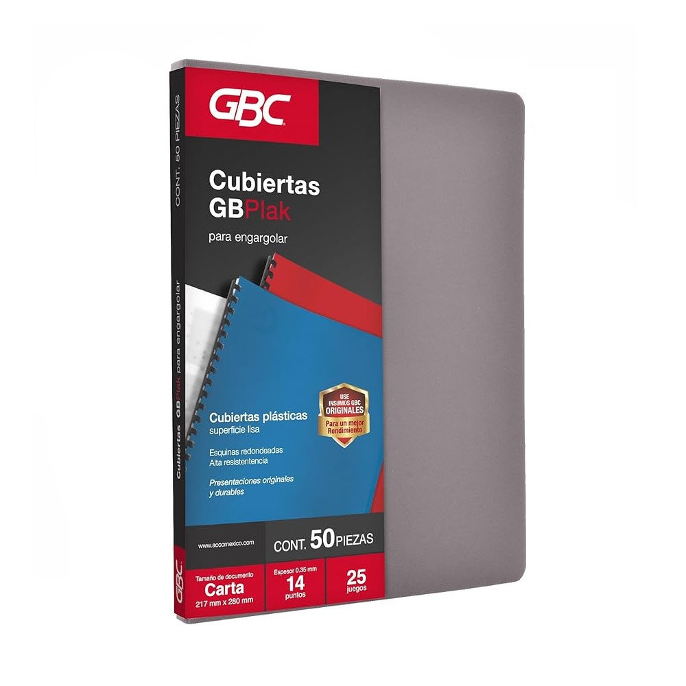PASTA P/ENCUADERNAR GBPLAK LISO HUMA T/C C/50PZAS GBC