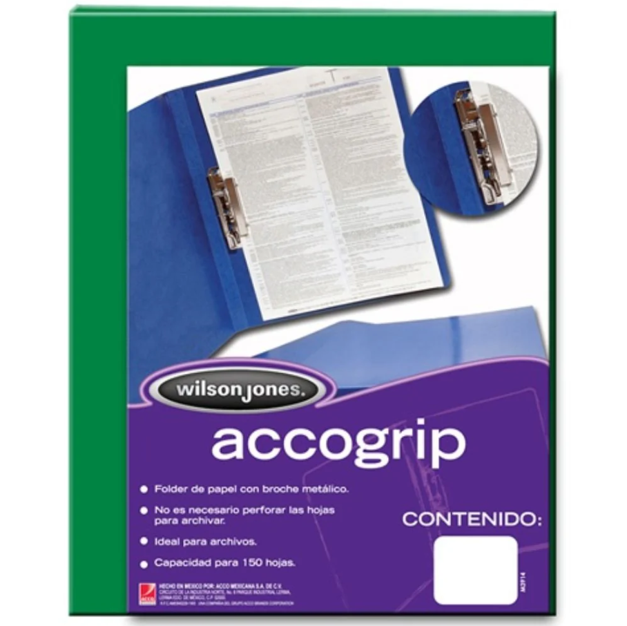 ACCOGRIP T/C NP VERDE OBSCURO C/4PZA