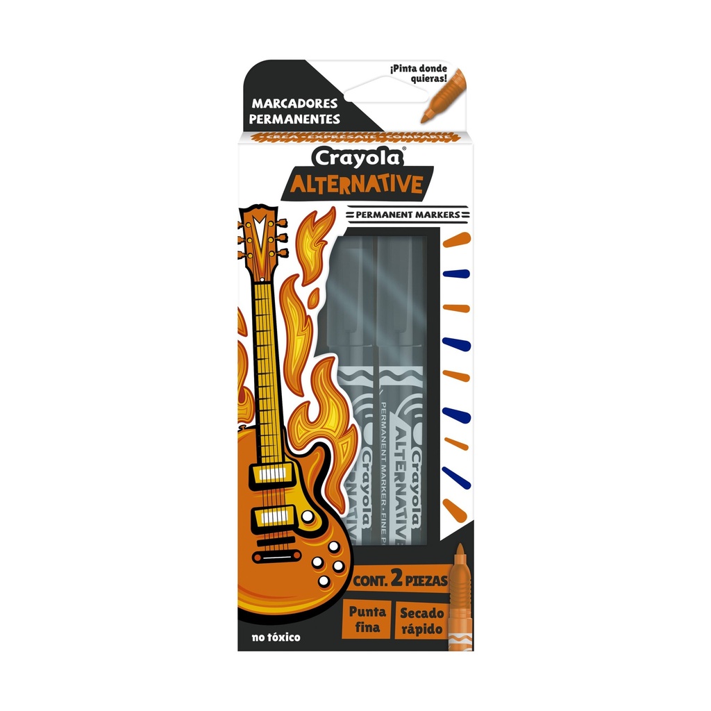 [CYO265029] PLUMONES CRAYOLA PERMANENTES ALTERNATIVE C/2 PZAS