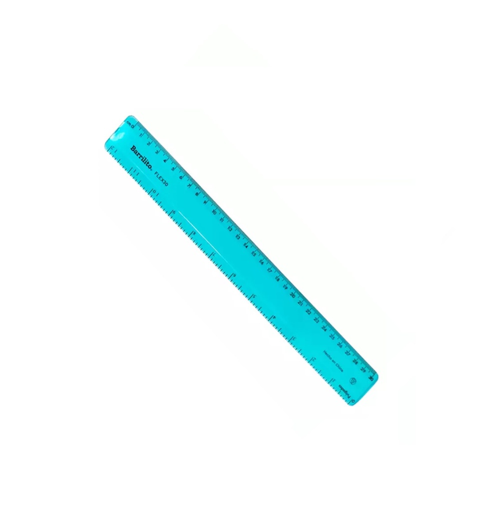 Regla flexible 30cm color sólido
