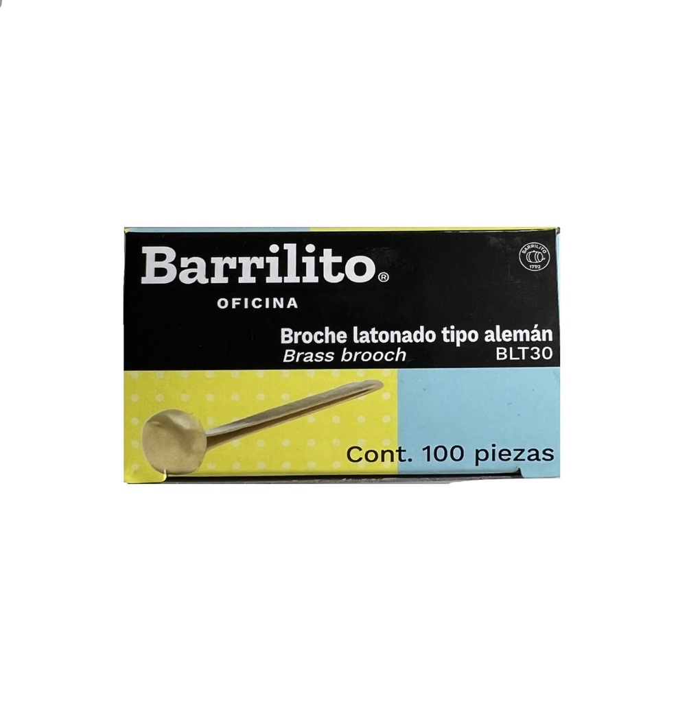 [GOBBLT30] Broche latonado tipo alemán 30mm