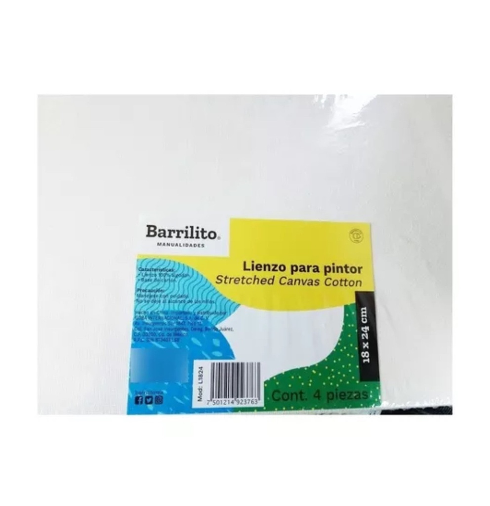 [GOBL1824] Lienzo para pintor 18x24cm 4 pzas