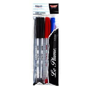 BOLIGRAFO LE PLUME BOPP C/4 SURTIDO