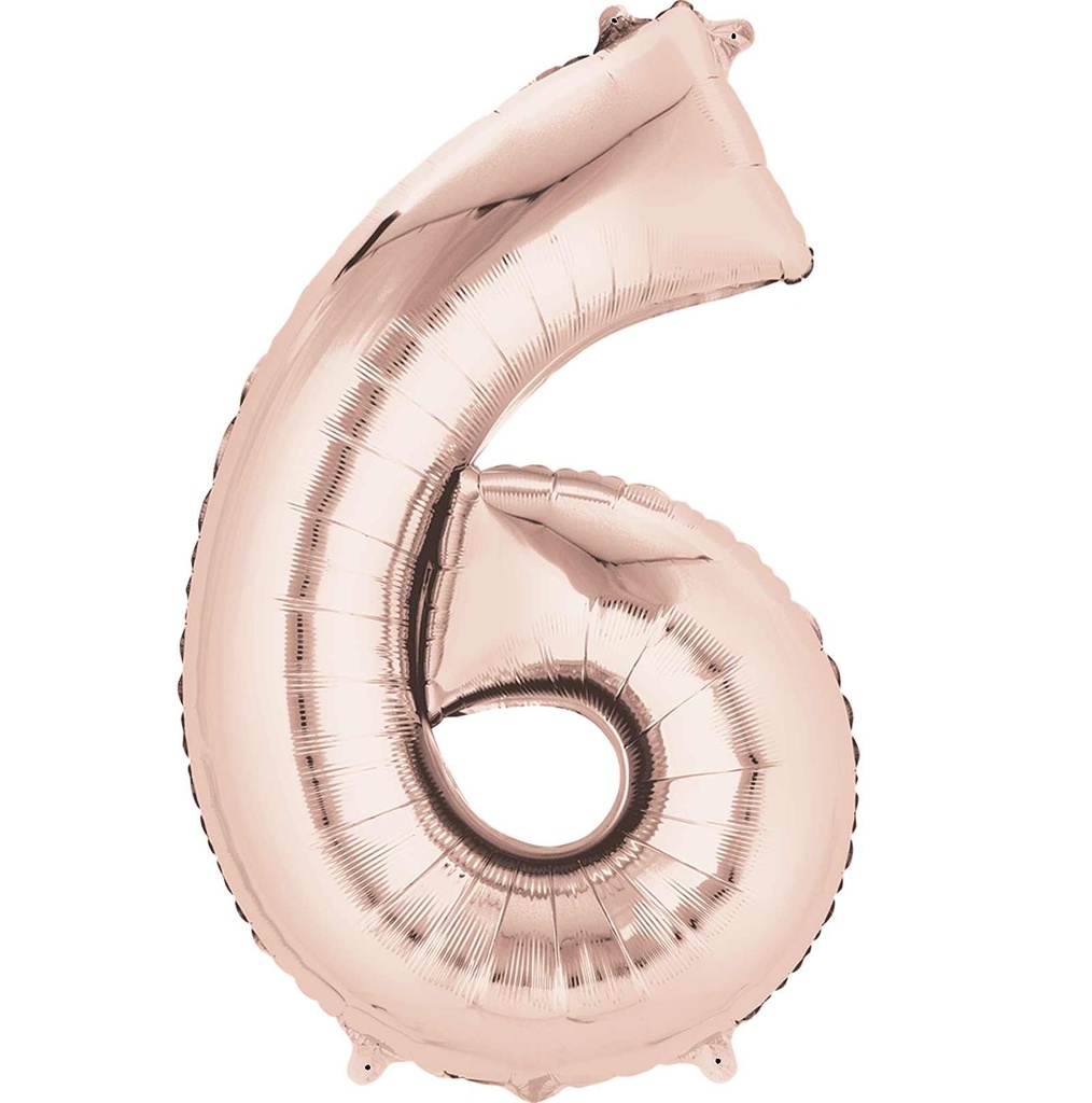 [CONV15646/34] 34 NUMBER #6 ROSA GOLD SUPER SHAPE
