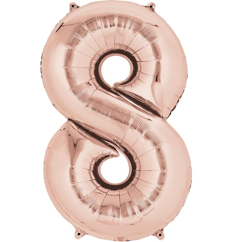 [CONV15648/34] 34 NUMBER #8 ROSA GOLD SUPER SHAPE