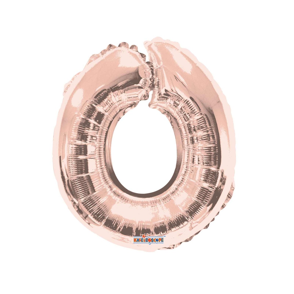 14 LETRA #O ROSE GOLD MINI SHAPE