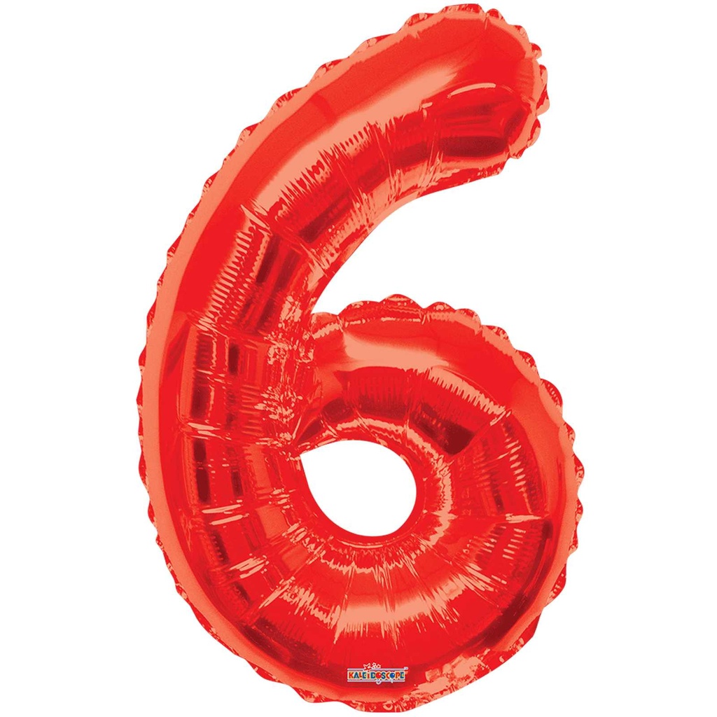 34 NUMBER #6 RED SHAPE SUPER SHAPE