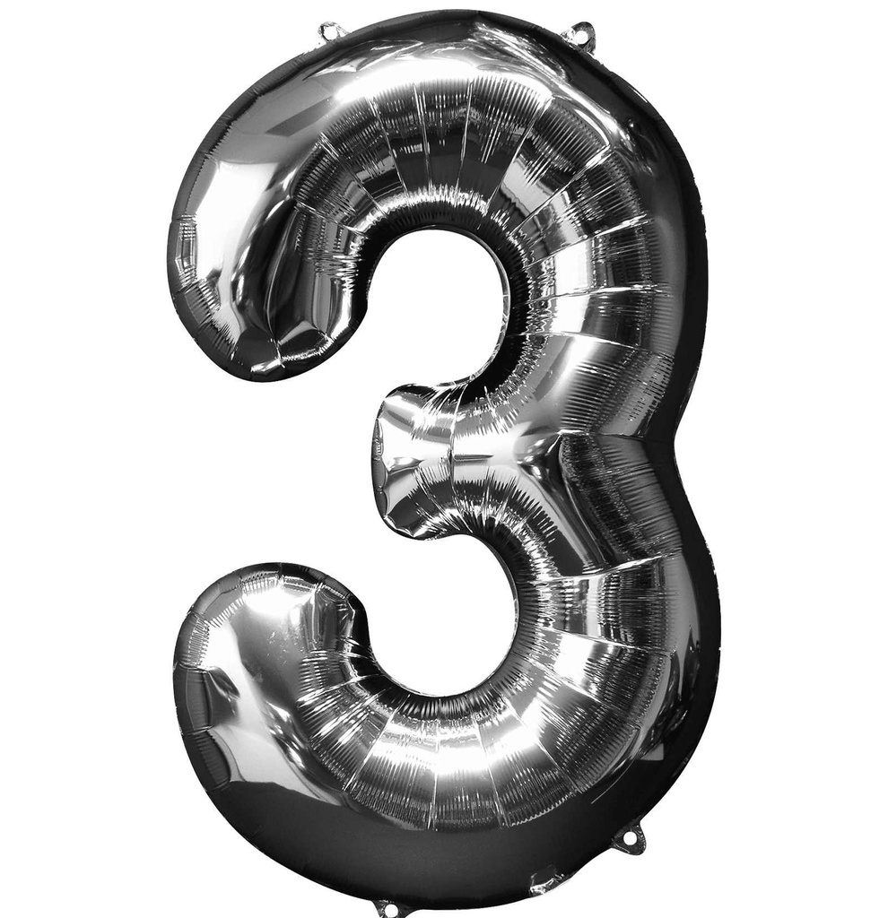 34 NUMBER #3 SILVER SHAPE SUPER SHAPE