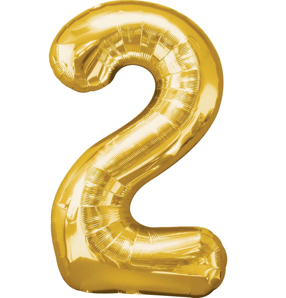34 NUMBER #2 GOLD SHAPE SUPER SHAPE