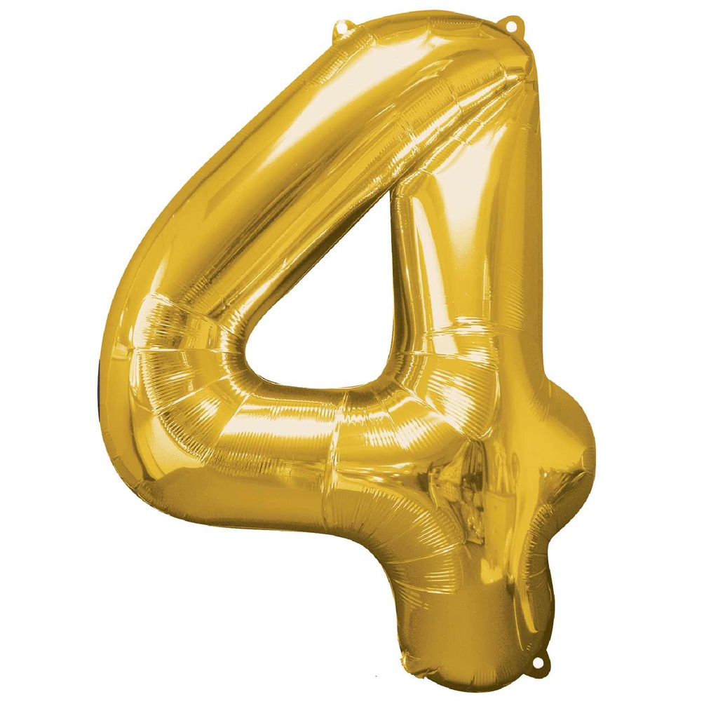 34 NUMBER #4 GOLD SHAPE SUPER SHAPE