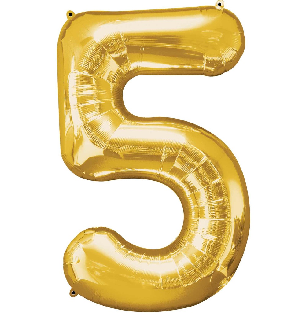 34 NUMBER #5 GOLD SHAPE SUPER SHAPE