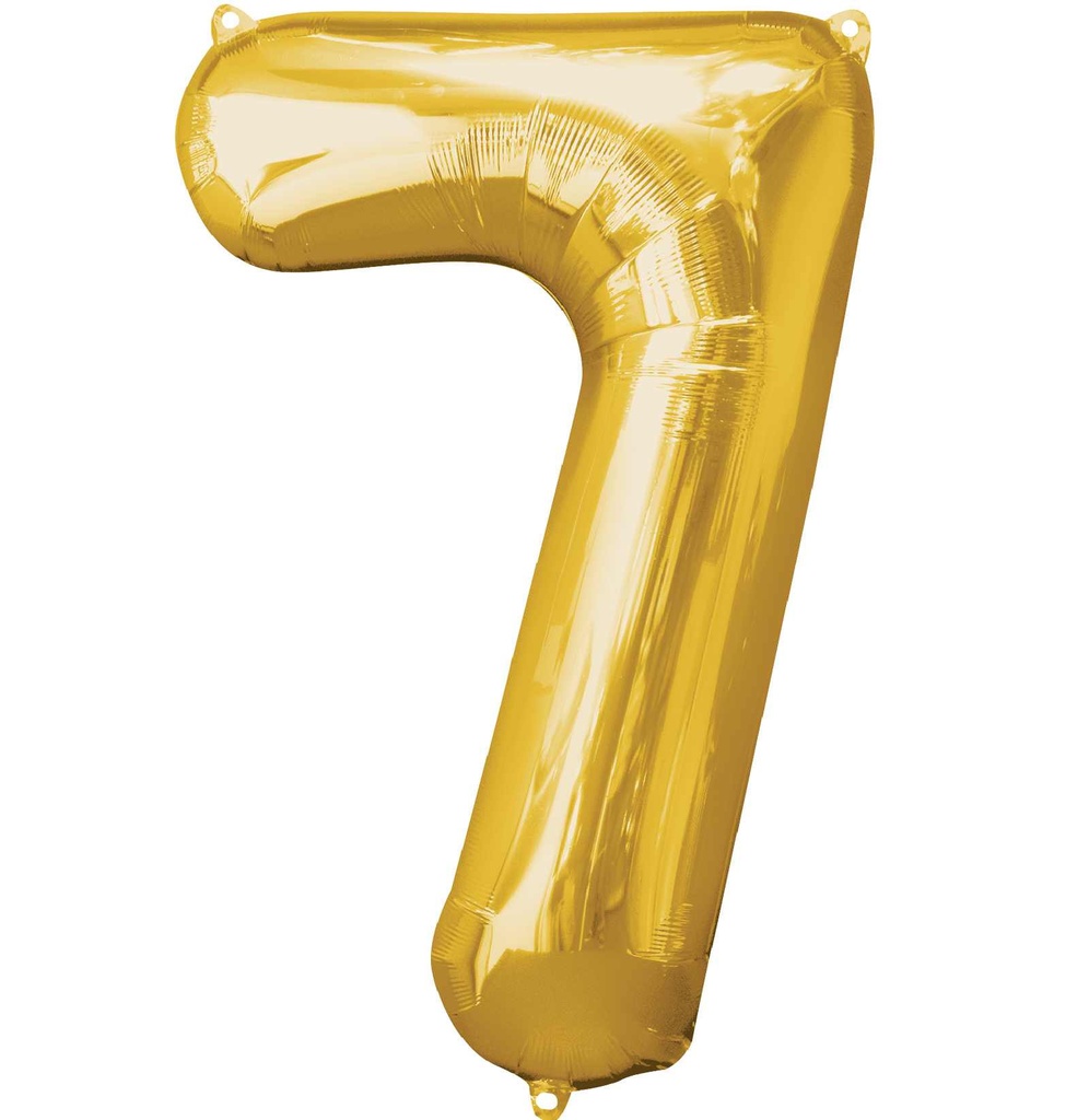 34 NUMBER #7 GOLD SHAPE SUPER SHAPE