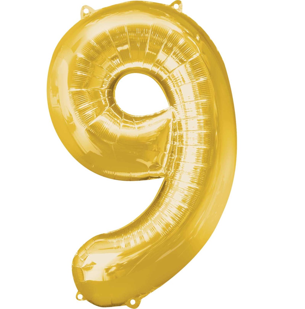 34 NUMBER #9 GOLD SHAPE SUPER SHAPE