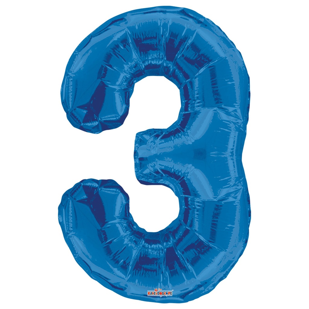34 NUMBER  #3 ROYAL BLUE SHAPE SUPER SHAPE