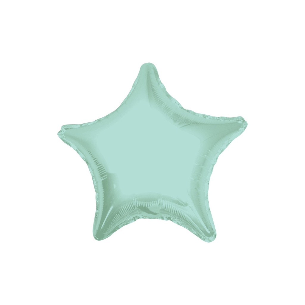 GLOBO 22 VERDE MENTA SOLIDO ESTRELLA STANDARD