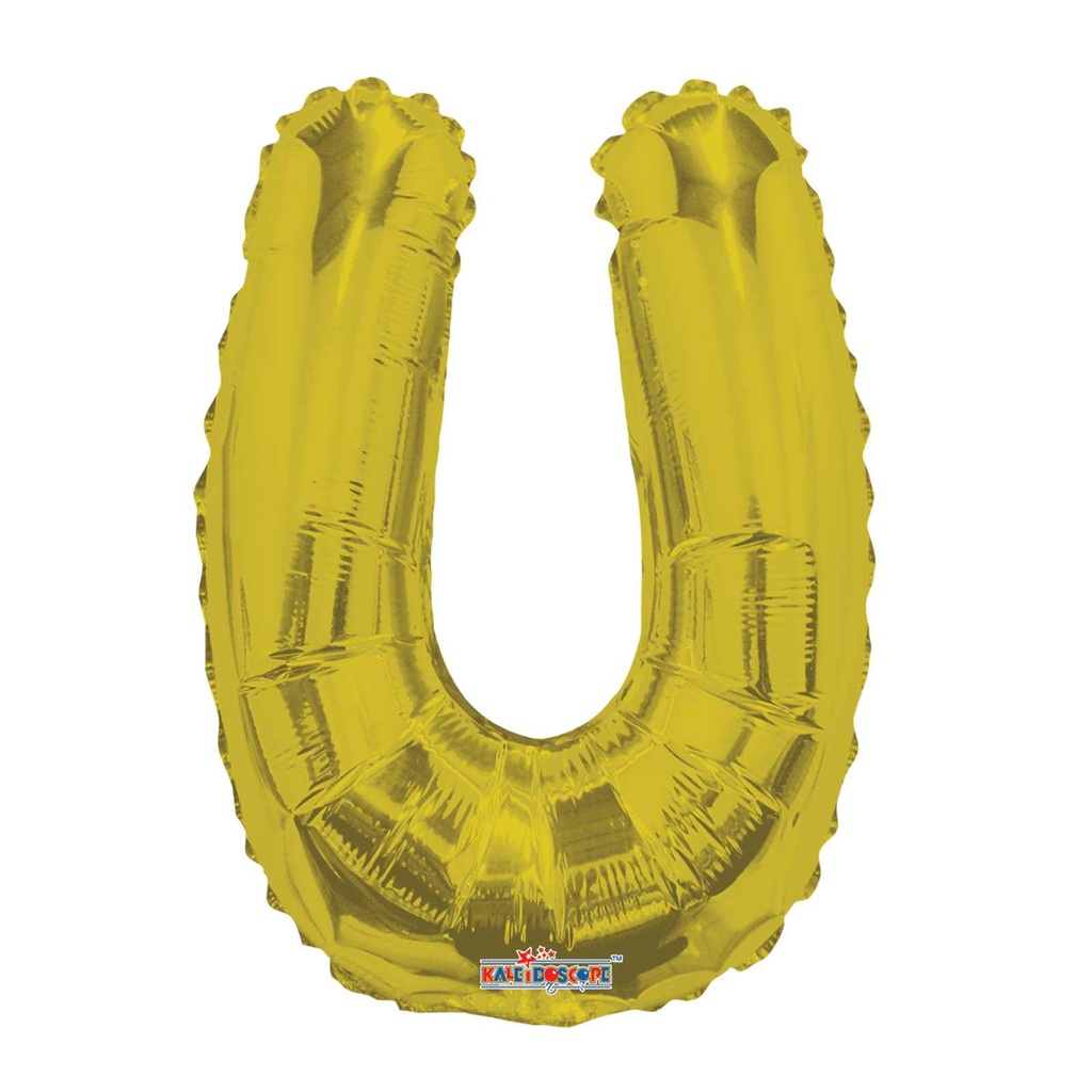 14 LETRA #U GOLD MINI SHAPE
