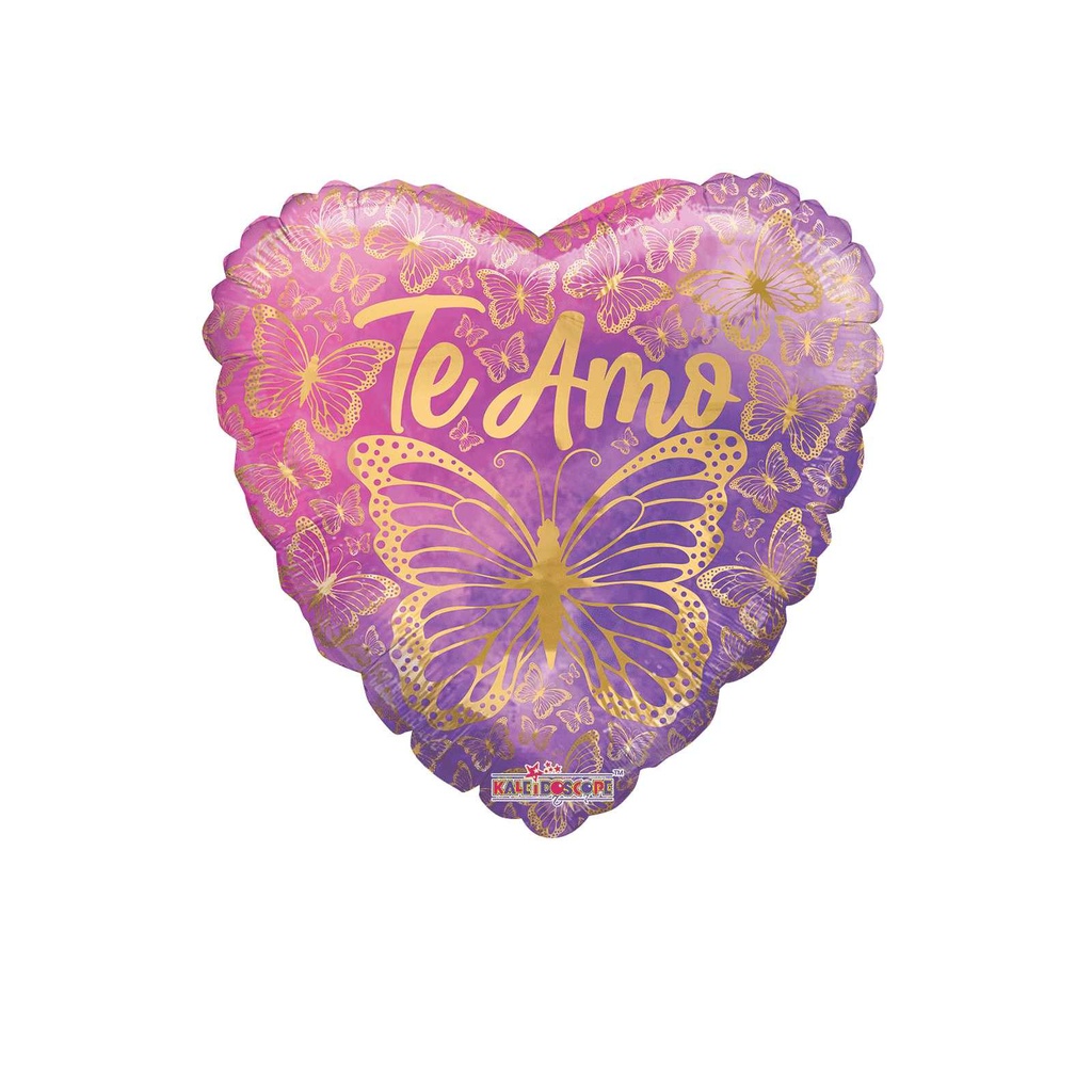 [CONV36080-04] 4" TE AMO MARIPOSAS MET HVD