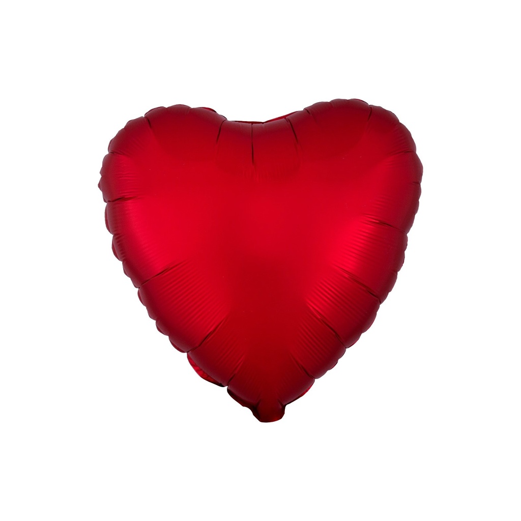 [CONV38584/02] GLOBO MET SATIN LUXE SANGRIA HEART