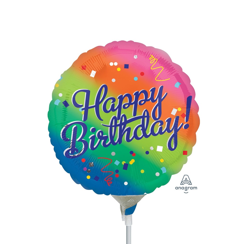 9C MET HAPPY BIRTHDAY FANCY TYPE RAINBOW STANDARD