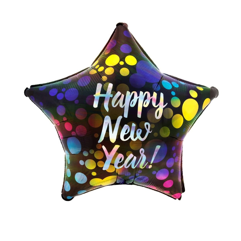 19S HOLO IRIDESCENT NEW YEAR BUBBLES STANDAR