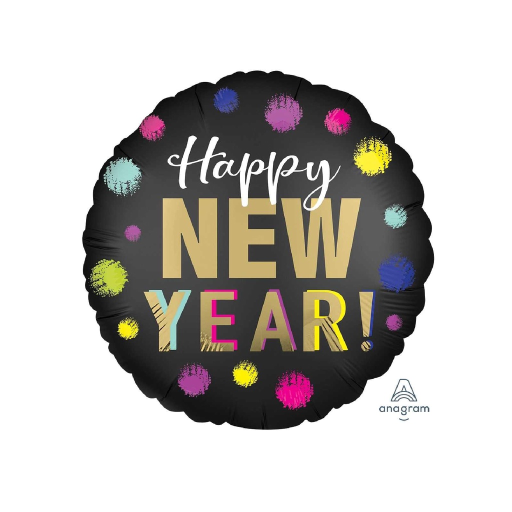 [CONV42066/02] 17C MET SATIN DOTTED NEW YEAR STANDARD ANAGRAM