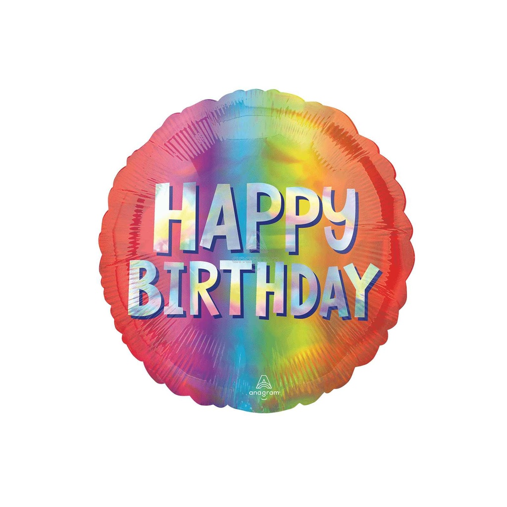 17C HOLO HAPPY BIRTHDAY SILVER OMBRE STANDARD
