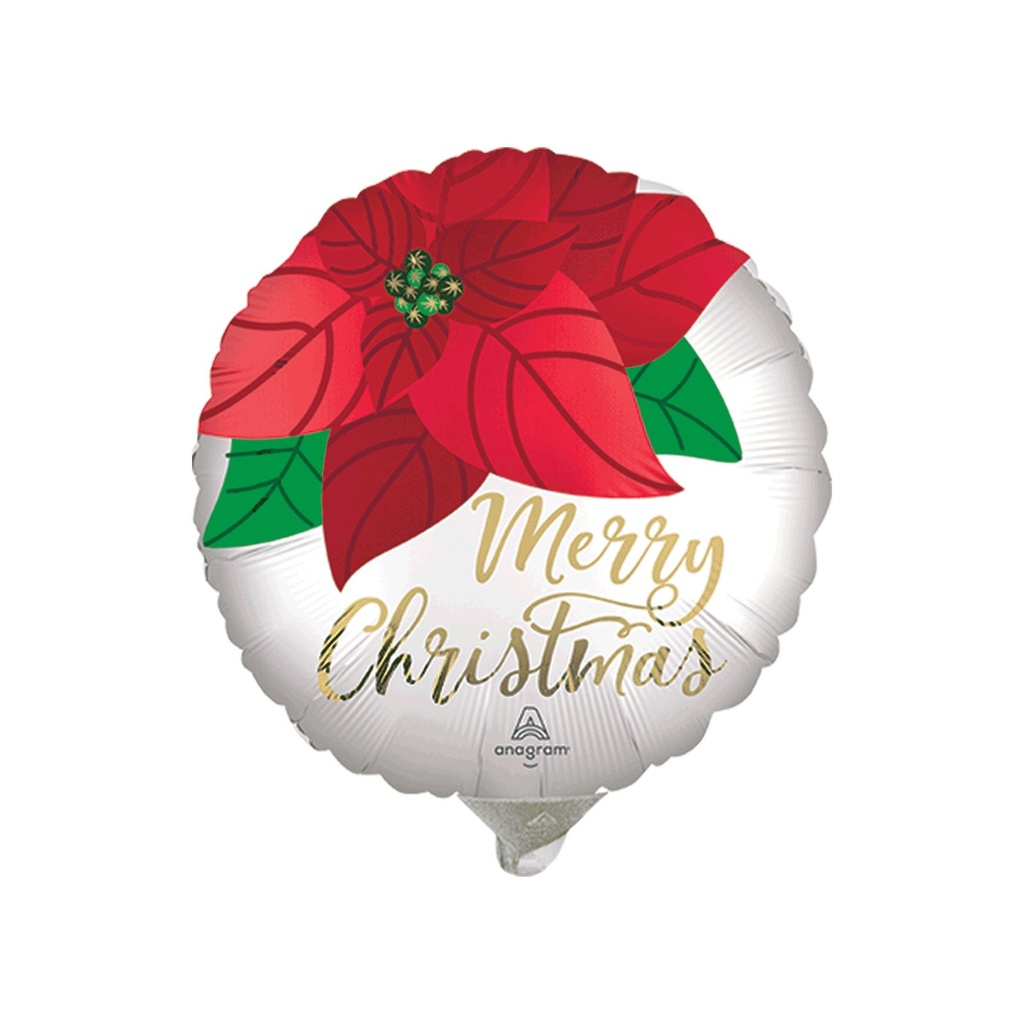 FND 4C MET SATIN CHRISTMAS POINSETTIA