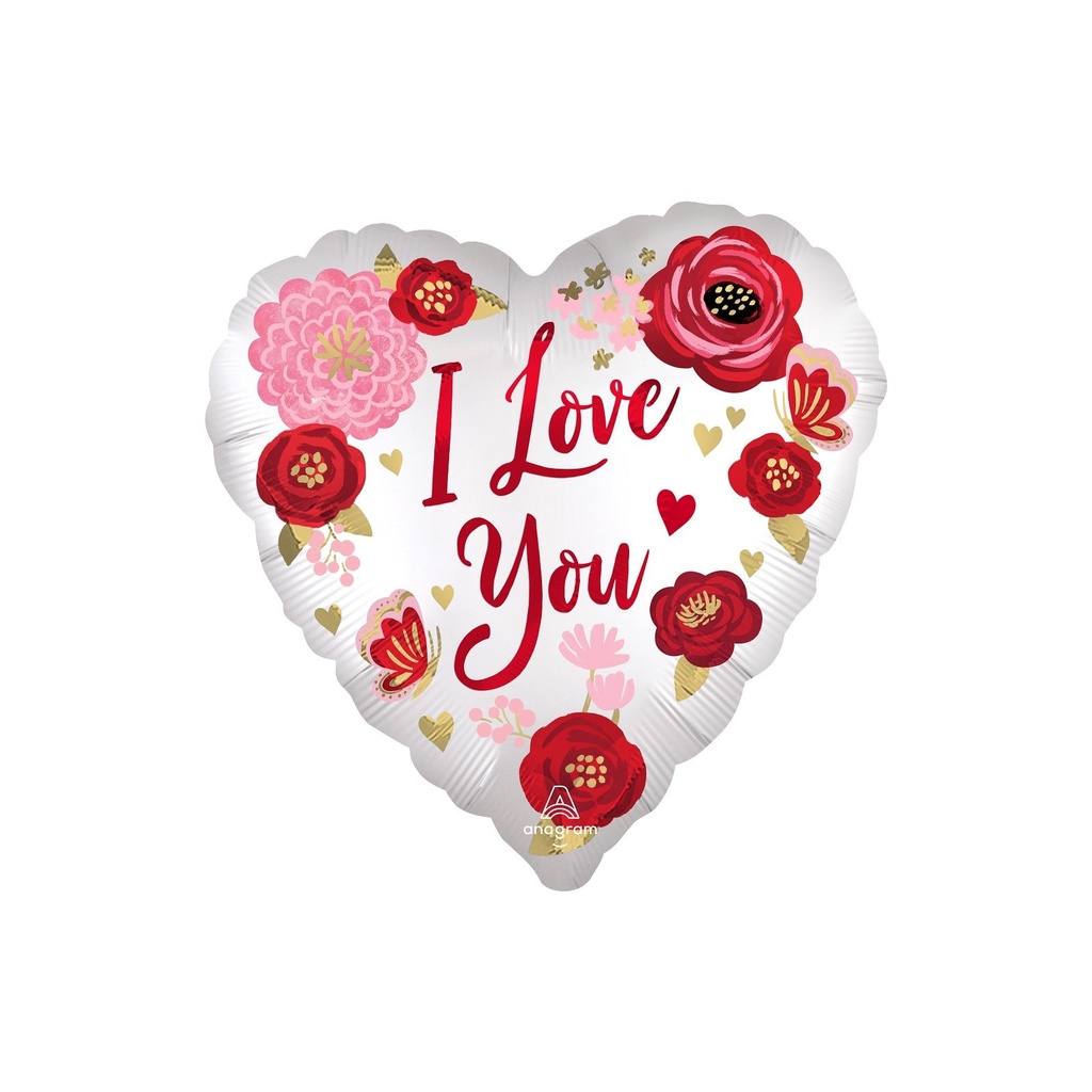 GLOBO MET SATIN YOU FLOWERS