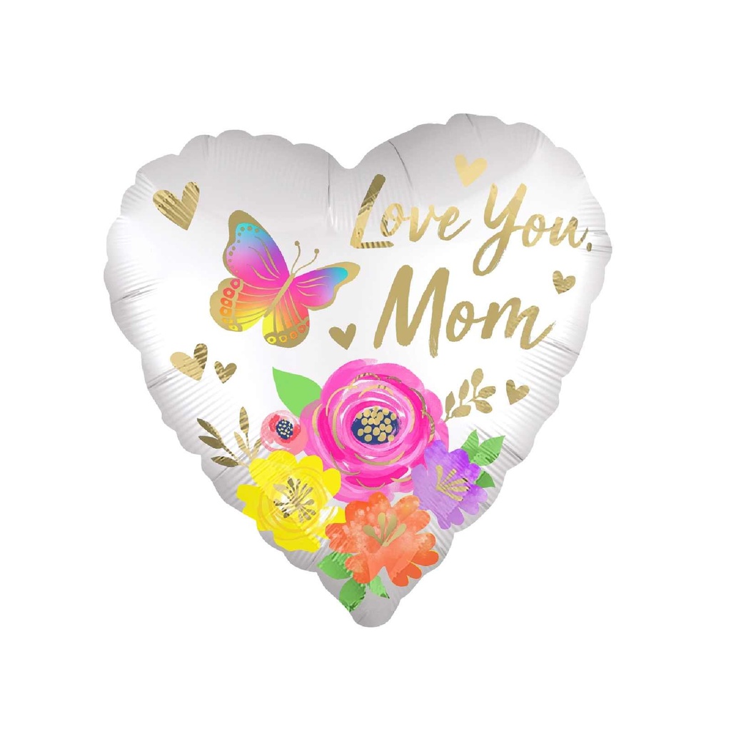 17C MET SATIN LOVE YOU MOM FLORAL STANDARD