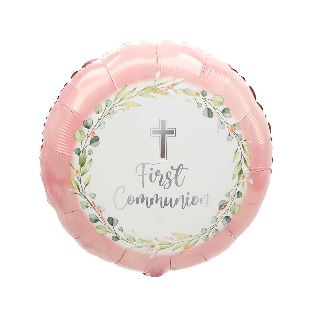 17C MET MY FIRST COMMUNION PINK STANDARD