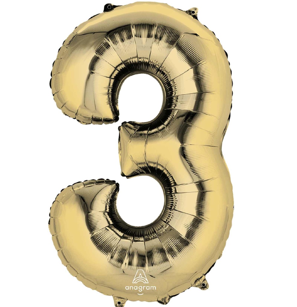 34 NUMBER #3 WHITE GOLD SUPER SHAPE