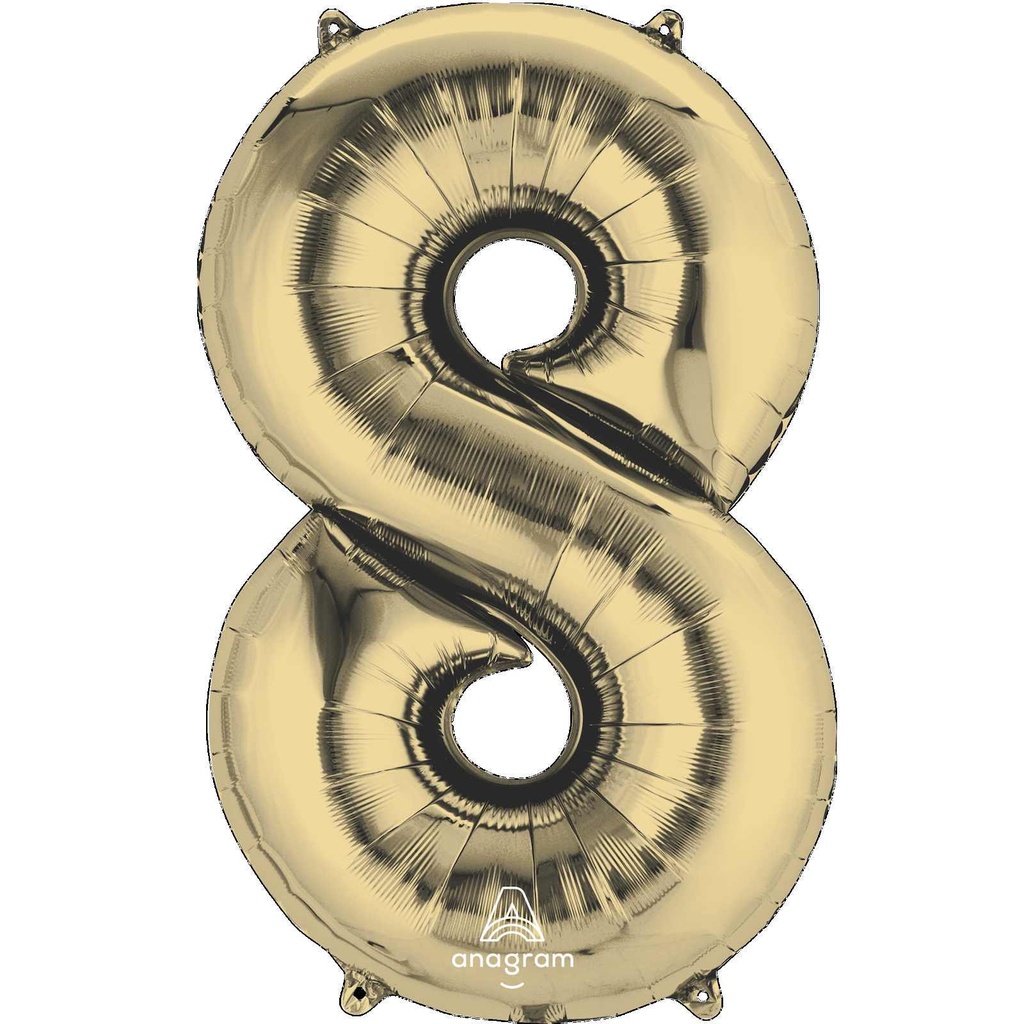 34 NUMBER #8 WHITE GOLD SUPER SHAPE
