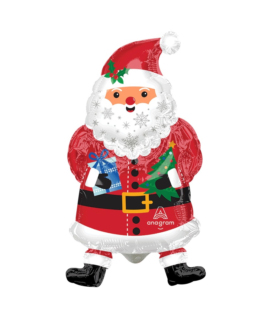 [CONV44906/02] FND GLOBO MET SNOWY SANTA MINI SHAPE