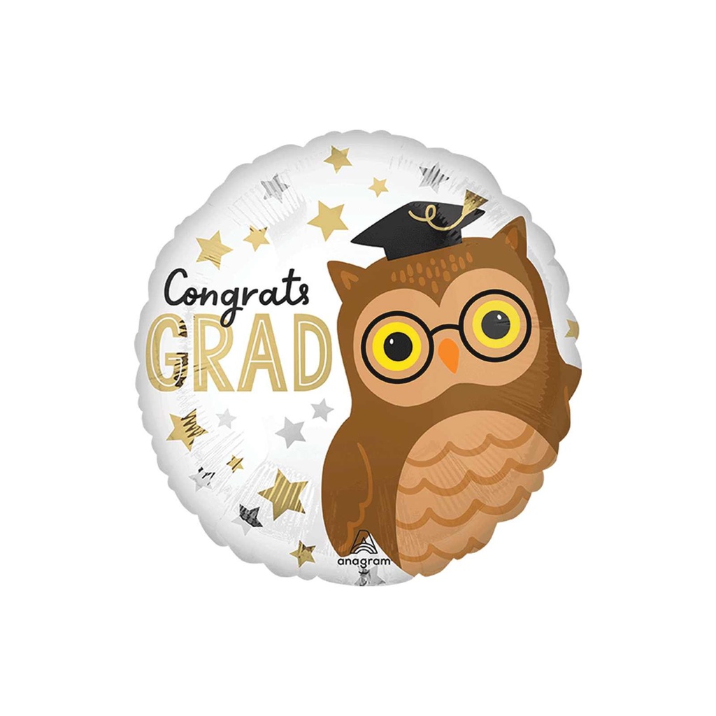 17C MET CONGRATS GRAD OWL STANDARD