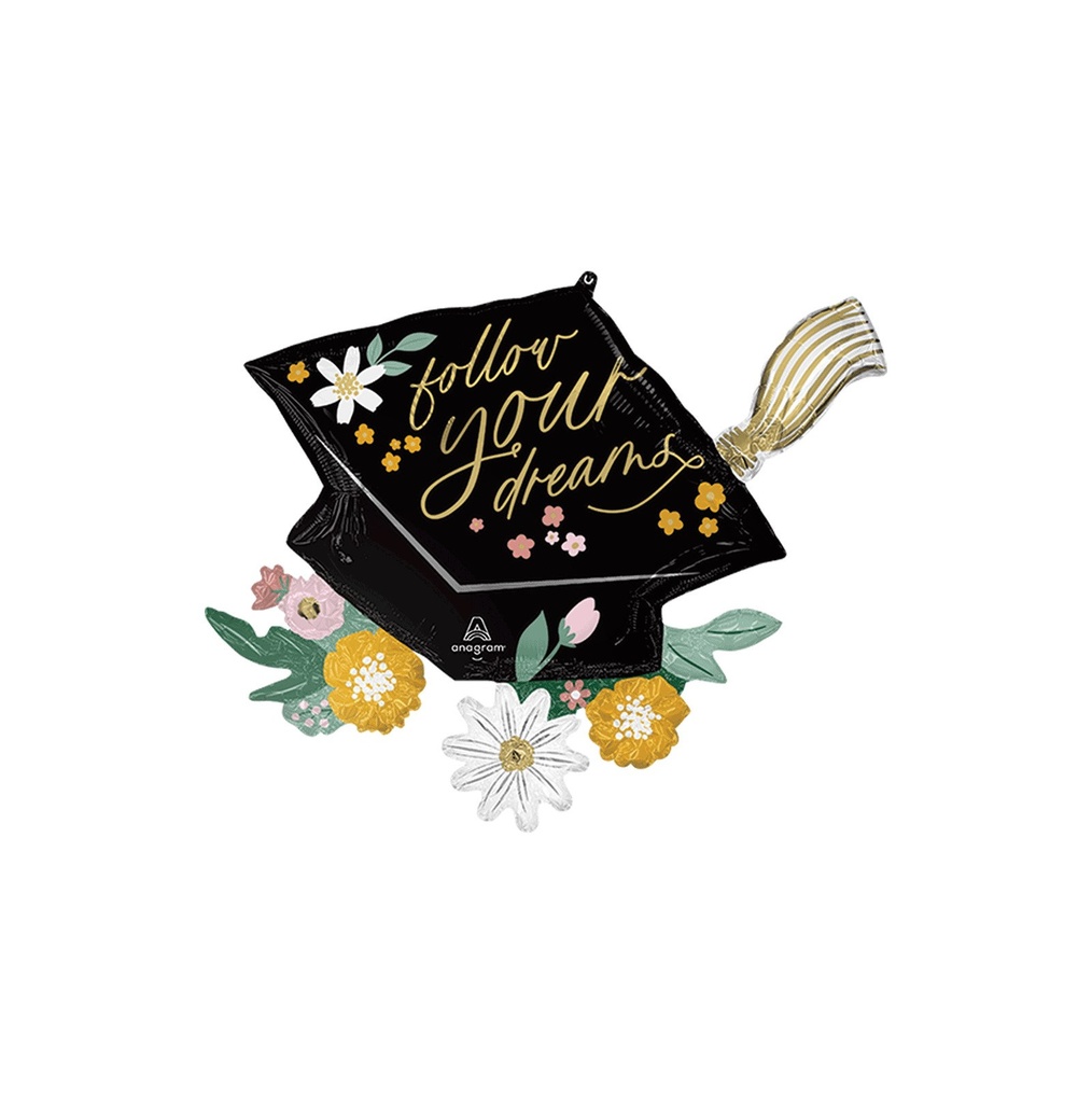 GRAD MET FOLLOW YOUR DREAMS GRAD CAP SUPER SHAPE