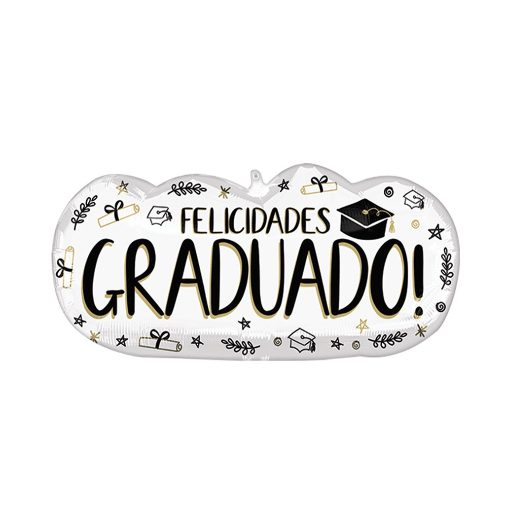 GRAD MET SKETCHED FELICIDADES GRADUAD SUPER SHAPE