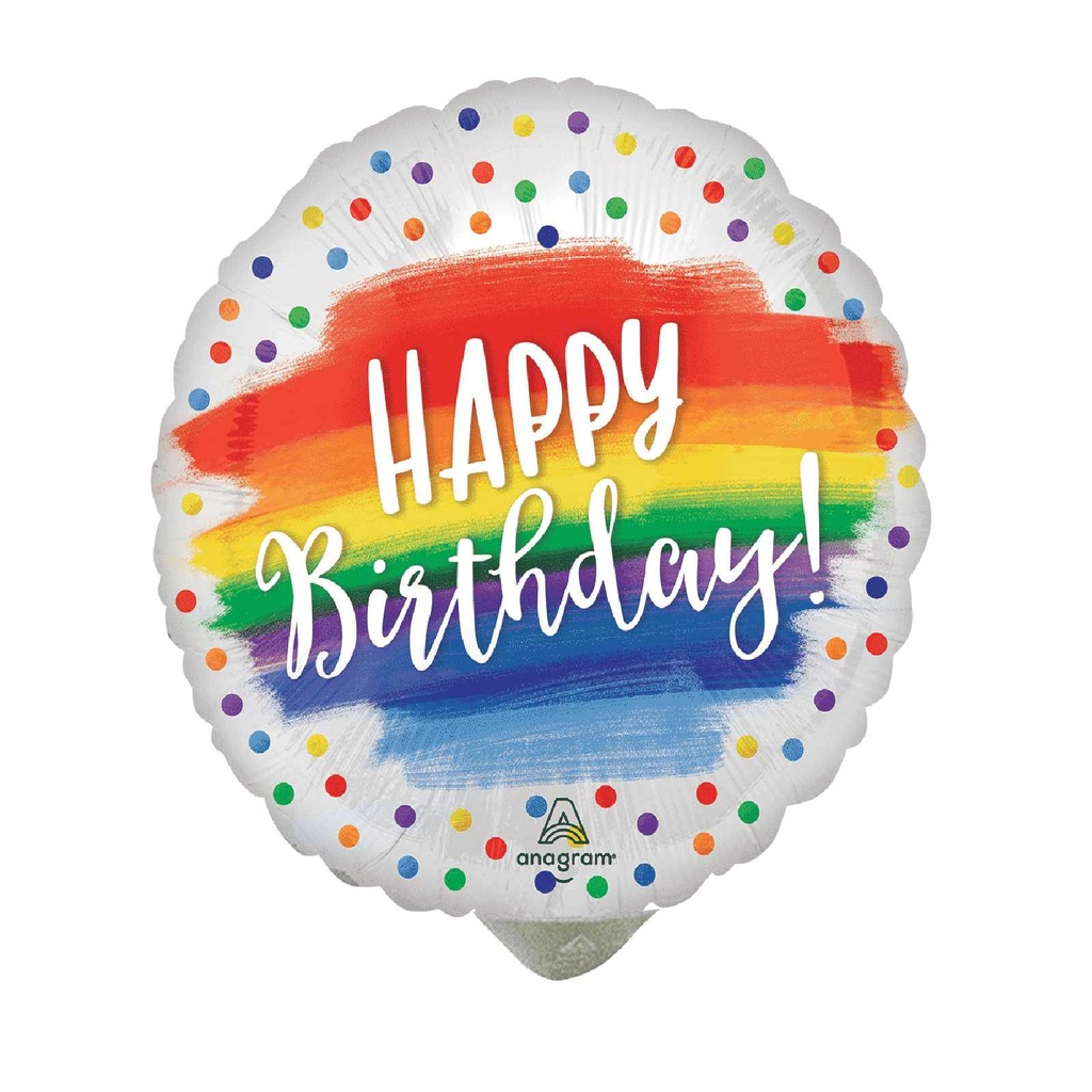 [CONV45894/02] 4C MET SATIN HAPPY BIRTHDAY DOTS STANDARD