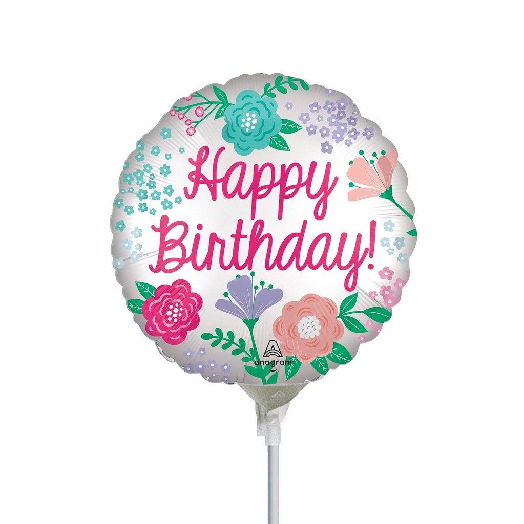9C MET SATIN HAPPY BIRTHDAY GARDEN STANDAR