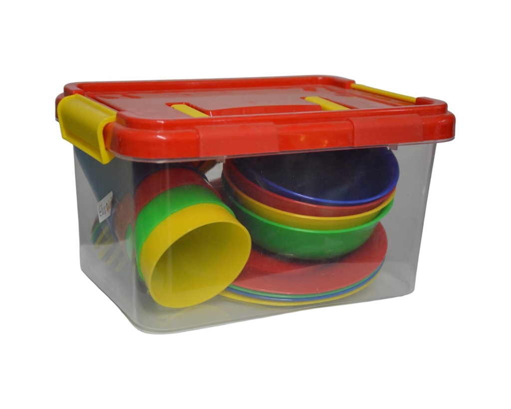 [ELIVAJIN] VAJILLA INFANTIL 4 SERVICIOS C/24 PZAS EN ESTUCHE