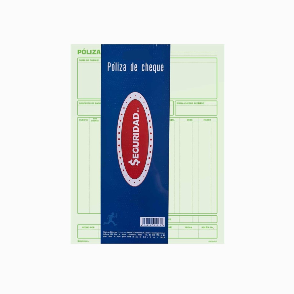 POLIZA DE CHEQUES CARTA DUPLICADO C/40H MAYCO
