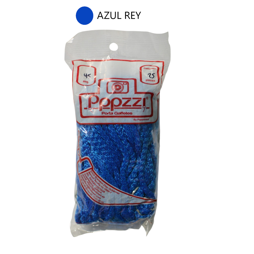 PORTA GAFFETES MACRAME  PAPPARAZZI DE VARIOS COLORES C/25PZS