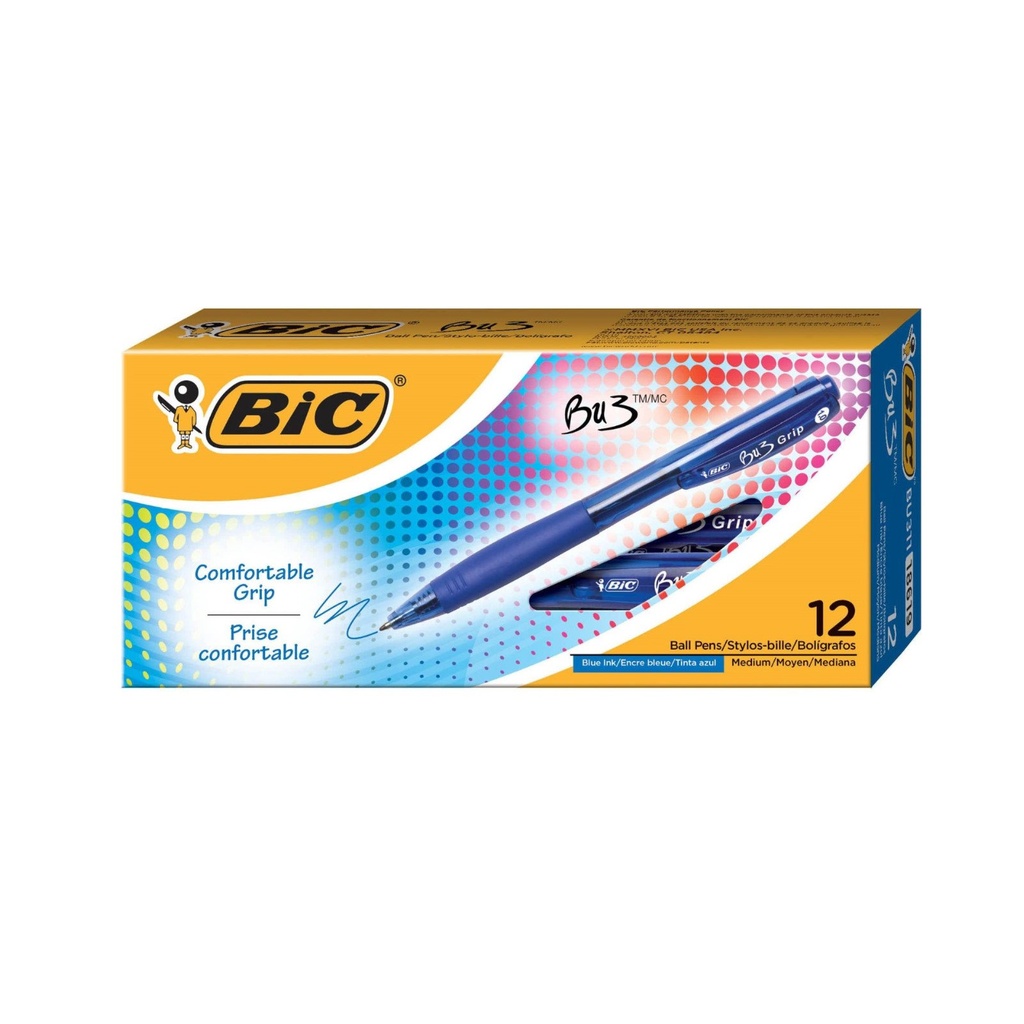 [070330186194] BOLIGRAFO BIC BU3 GRIP AZUL